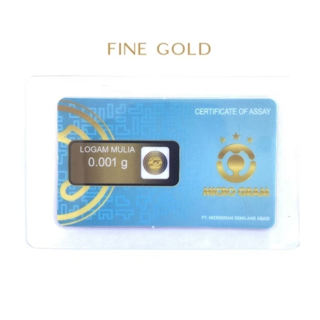 Baby Gold Emas Mini 0,001 Gram 24 Karat - Investasi Mudah, Souvenir Elegan, Tahan Inflasi