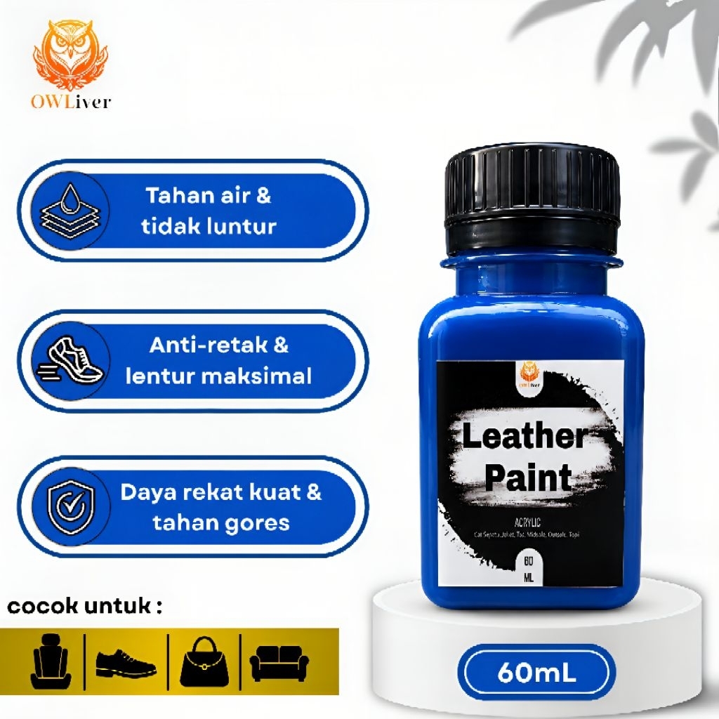Cat Repaint Sepatu & Tas Kulit - Acrylic Leather Paint cat sepatu cat tas kulit canvas