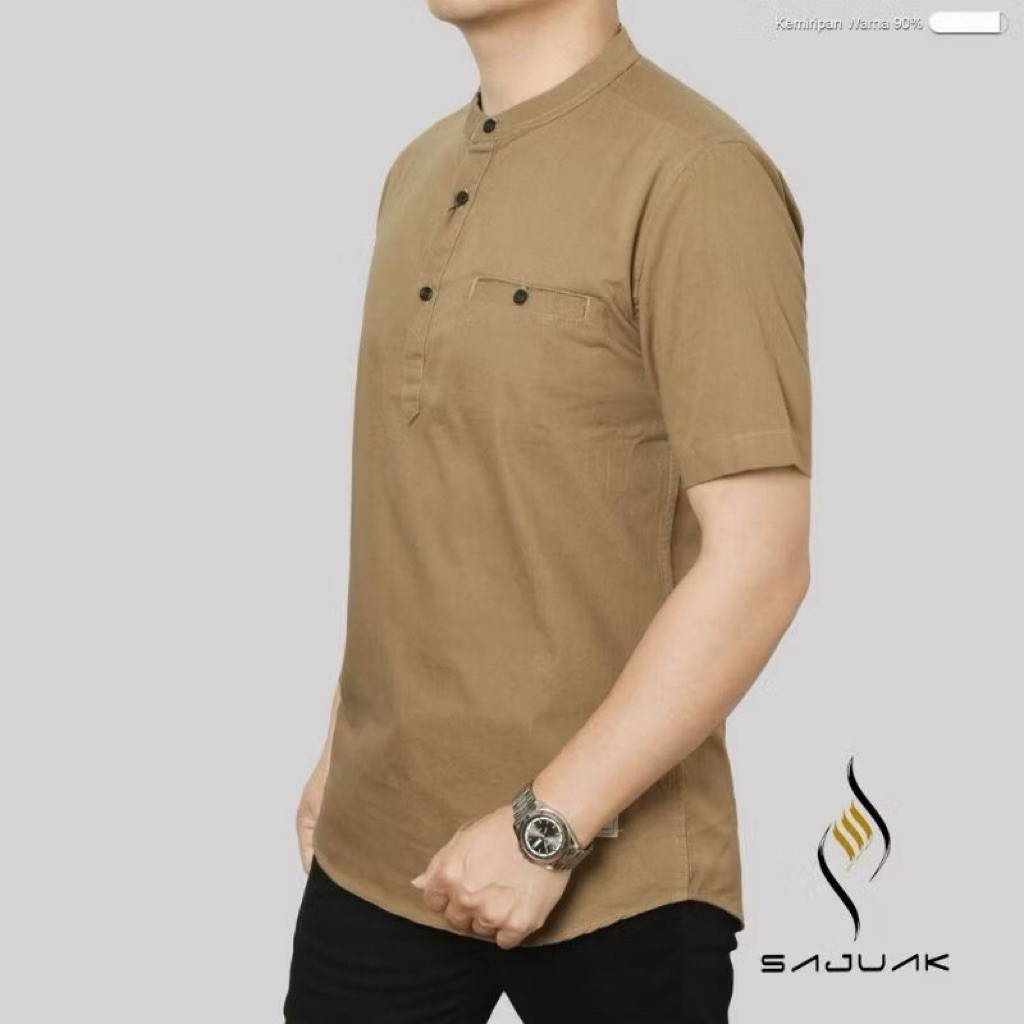 koko agera lengan pendek brand agera vintage / baju koko muslim pria kekinian
