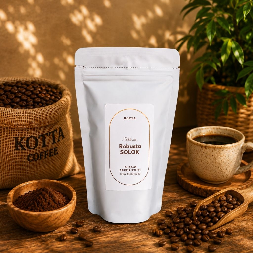 Kopi Robusta Solok 100 gram, Kopi Bubuk