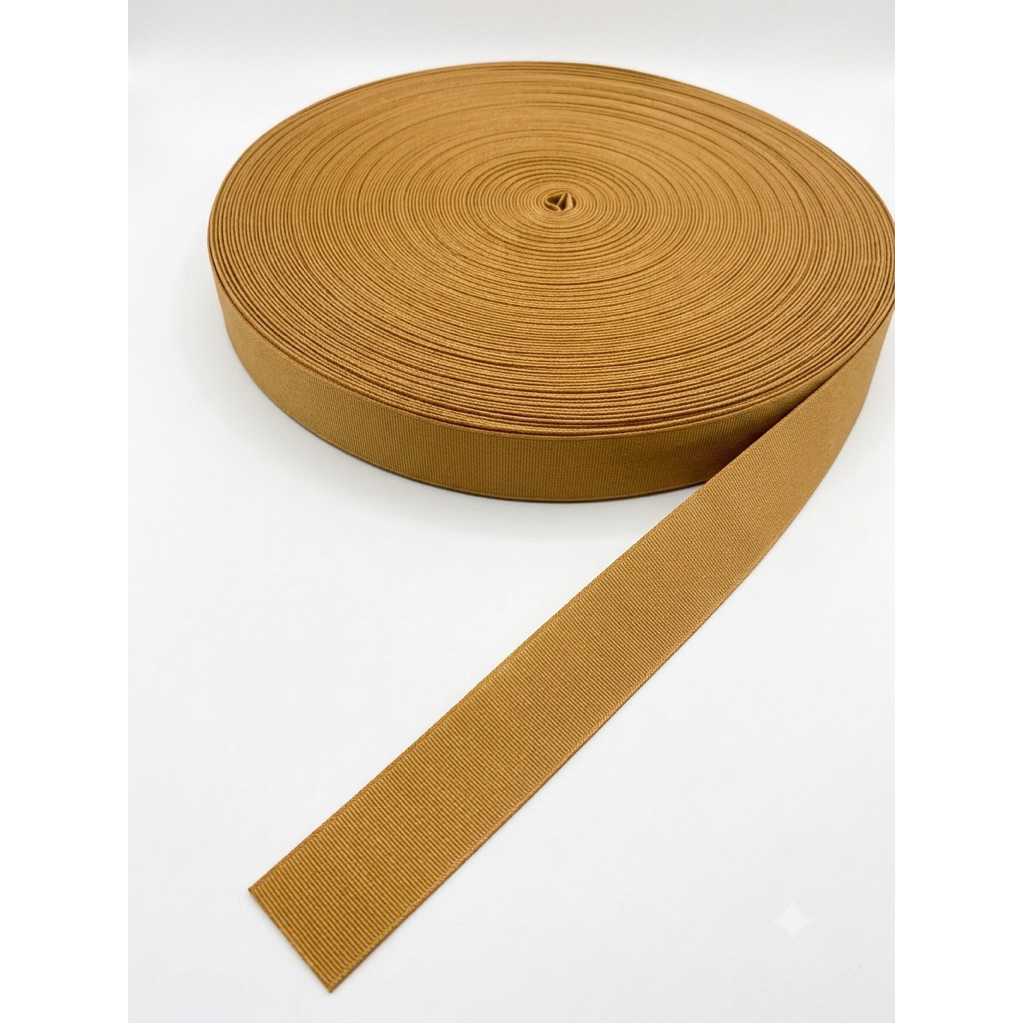 TALI WEBING ELASTIS ELASTIS UKURAN 3 CM WARNA COKELAT MUDA PE METER