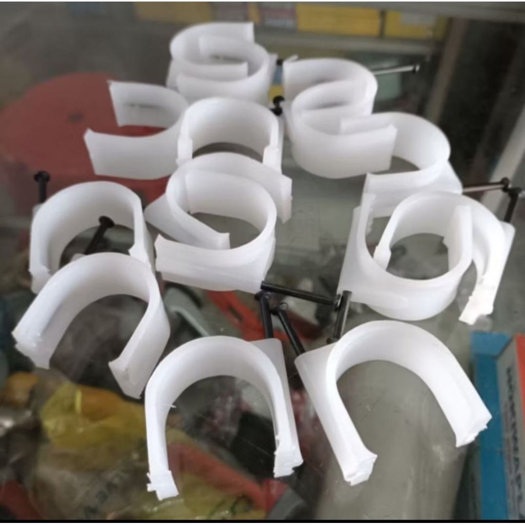 Klem Pipa Air 1/2" - 3/4" - 1" Inch / Klem Plastik / Klem Paralon / Paku Klem Pipa PVC