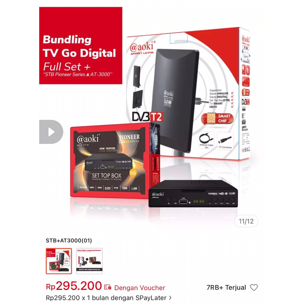 AOKI bundling STB tv digital AT3000