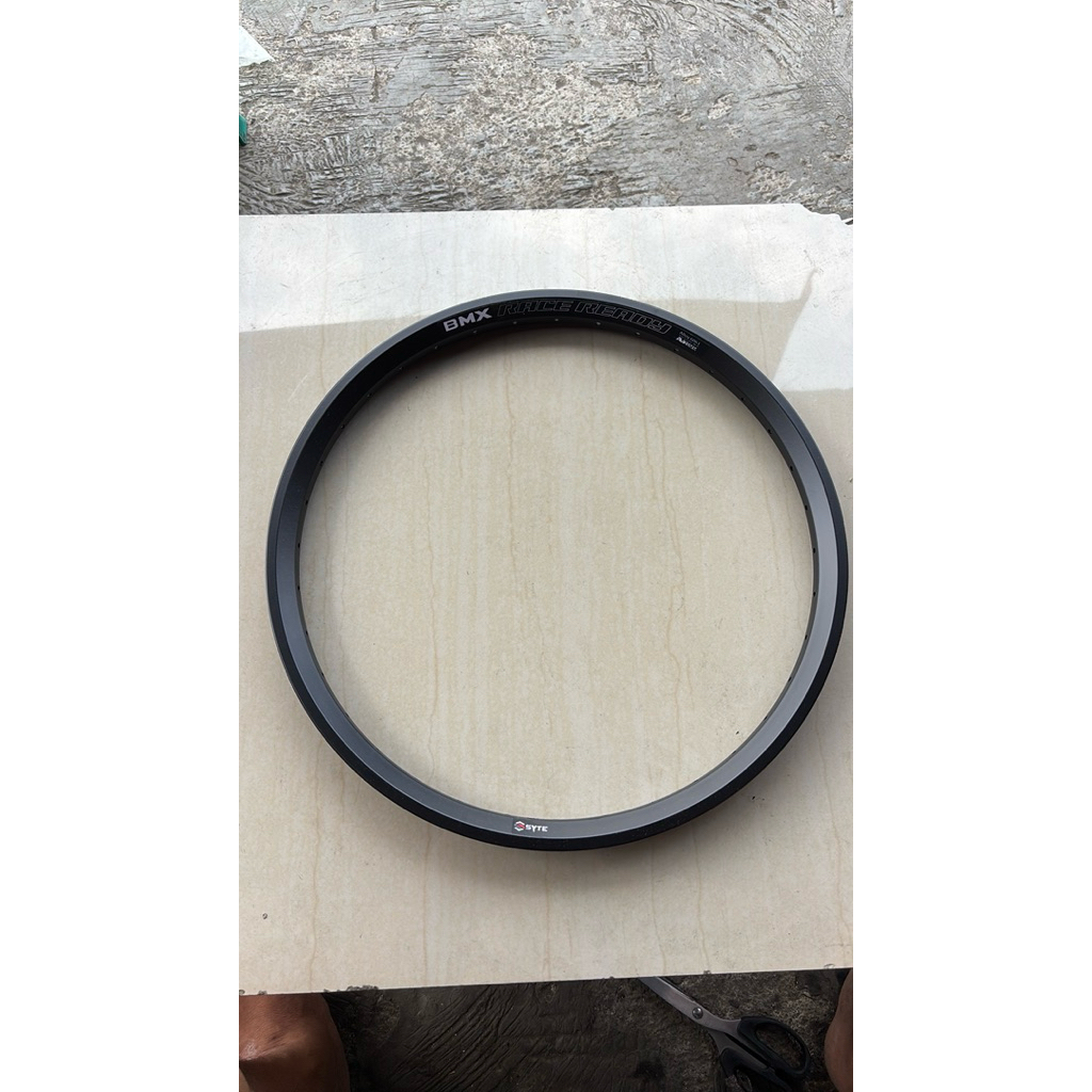 1 biji rims rim lingkar velg pelek 36 hole alloy aloy doublewall syte bmx racing sepeda 20 bmx lipat