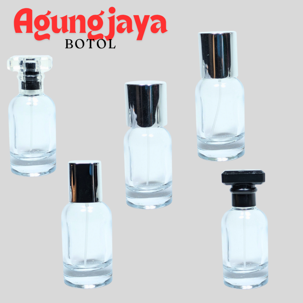Botol Kaca Parfum 30 Ml Penny Press Trans Pump Press Hitam / Botol Kaca Parfum 30 Ml /  Botol Kaca /