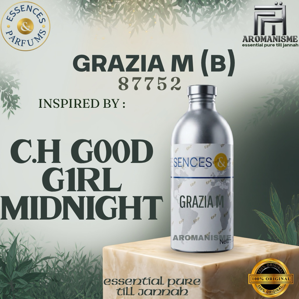 BIBIT PARFUM CH G00D G1RL M1DNIGHT ESSENCES GRAZIA M GRADE B 50ML / 100ML