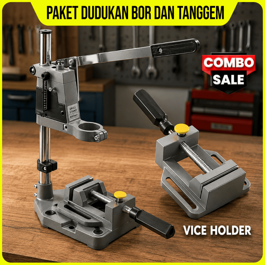 Stand Drill Dudukan Mesin Bor Tangan  Menjadi Bor Duduk Drill Stand Alumunium Drill Stand BorListrik