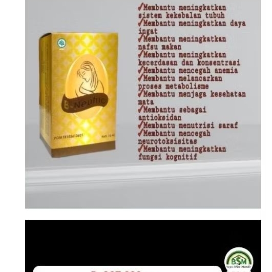B-Neutrio untuk kecerdasan anak( siap diorder)