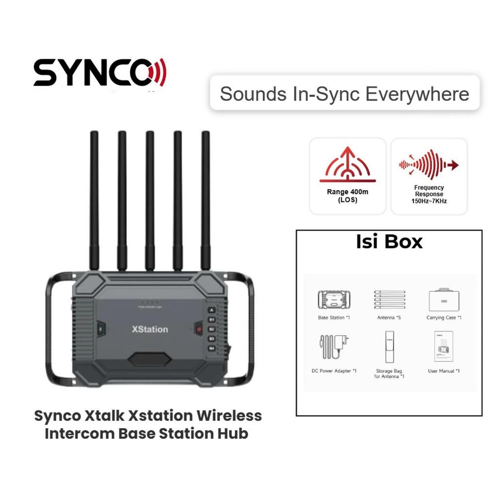 Synco Xtalk Xstation Wireless Intercom Base Station Hub Garansi Resmi