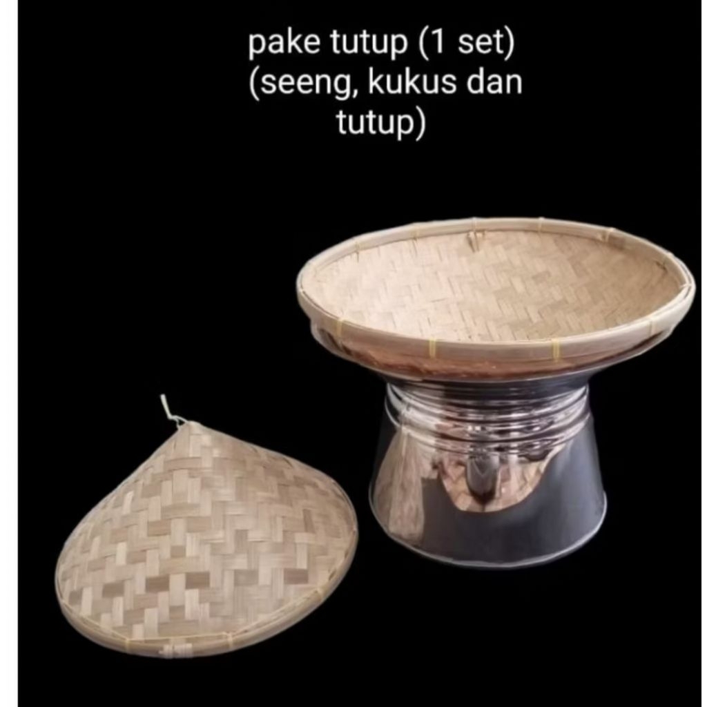 Dangdang seeng stainless  Steel bonus kukusan bambu/seeng stainless pendek