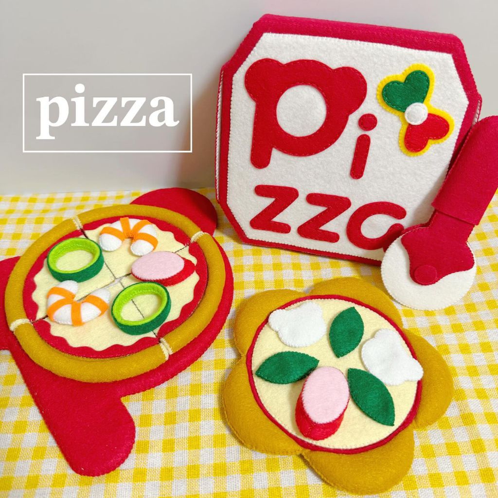 Mainan flanel replika Makanan PIZZA/Pizza flanel/Replika Makanan