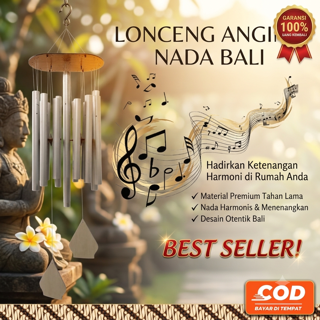 LONCENG ANGIN BERNADA BALI WINDCHIME NADA GENTA ANGIN MUSIK