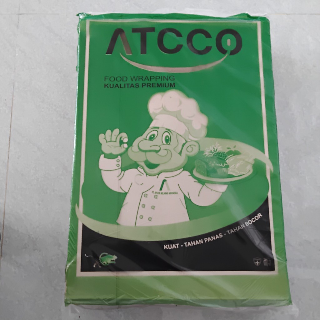 Kertas Nasi ATCCO Hijau Premium 25x35 isi 250 Lembar Pembungkus Makanan