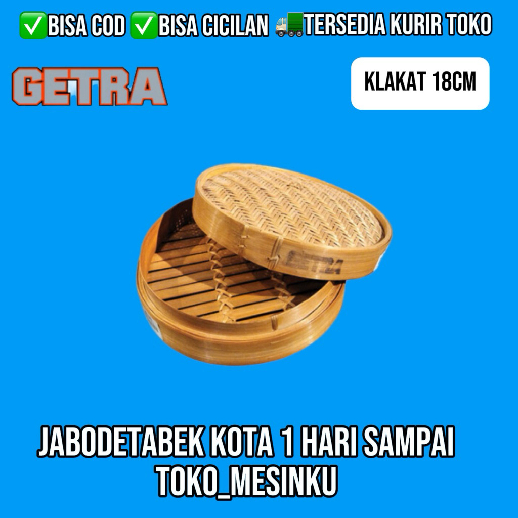 Klakat Bamboo Dimsum GETRA 18CM / Streamer Kukusan Dimsum Bambu Basket