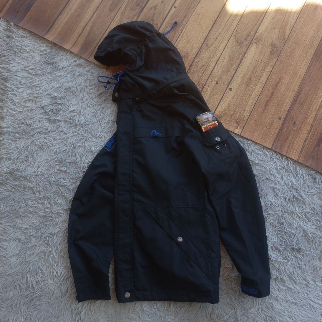 Evisu Jeans Sidepocket Gorpcore Outdoor Jacket Waterrepellent Evisu Saku Samping Jarang Ditemukan NO