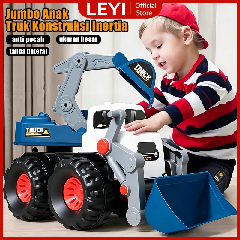 Mainan Mobil Truk Konstruksi Excavator Besar Dump Truck Mainan Bulldozer Traktor Anak Laki