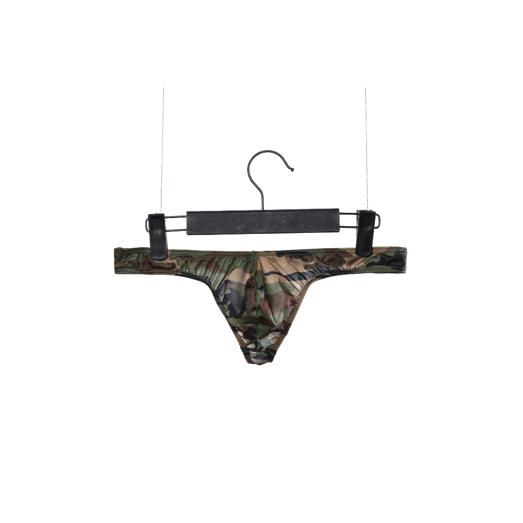VANSKOOS Men Thong CD Celana Dalam Pria Thong Motif Army A302