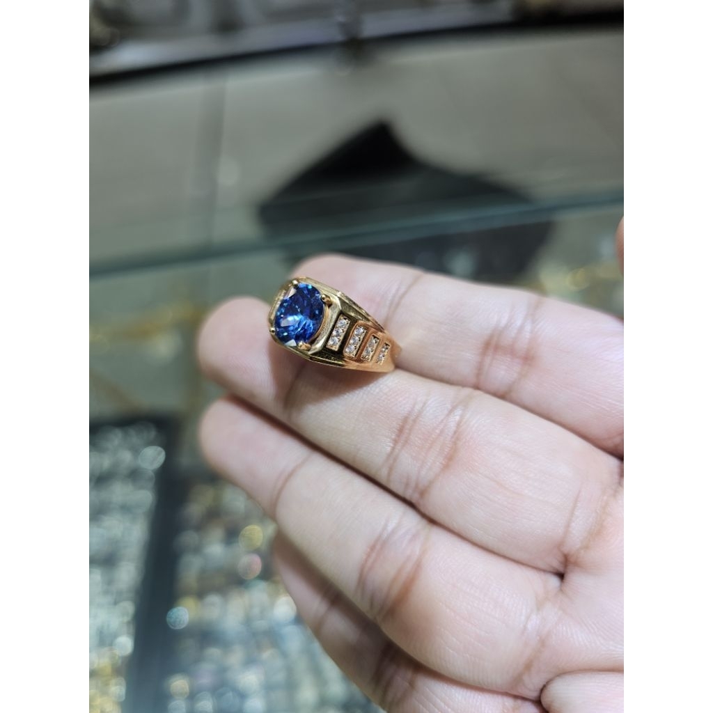 cincin cowo pria mata biru 700 simple