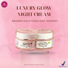 KUALITAS PREMIUM Ratu Skincare Night Glow Dosting Whitening Premium Night Cream Acne Hijau Krim Mala