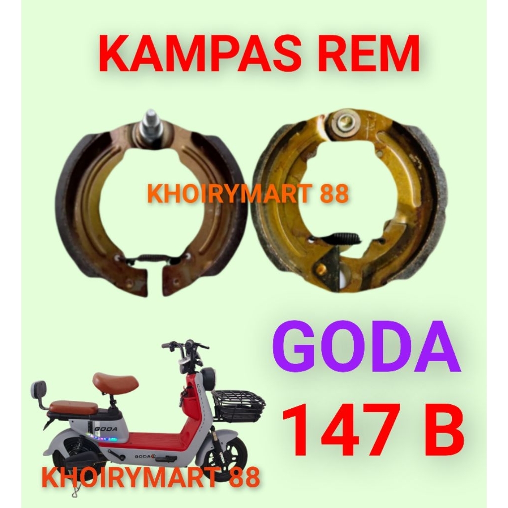 kampas rem goda 147 b kampas rem sepeda listrik goda 147b