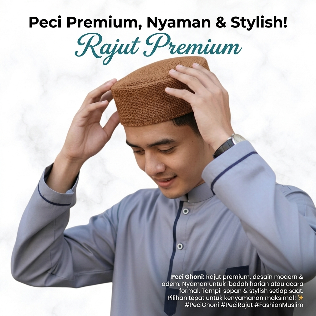 Peci Ghoni Ovall Ukuran Anak Sampai Dewasa  Peci Karung Goni Peci Abdul Ghoni