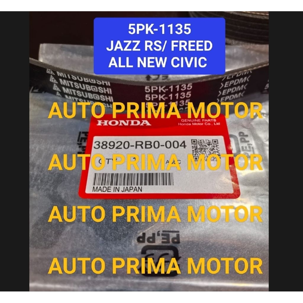FAN VAN V BELT TALI KIPAS BELTING 5PK1135 JAZZ RS ALL NEW CIVIC FREED 5PK-1135