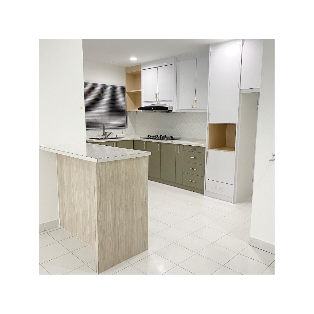 Kitchen set minimalis | kitchen set modern | kitchen set letter U | kitchen set custom | meja bar is