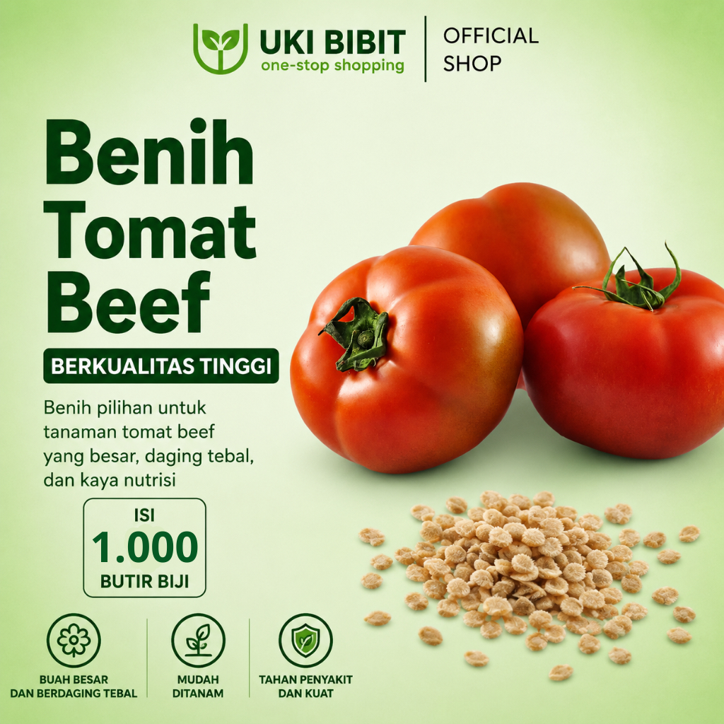 ( 1.000 Butir ) Benih Biji Tomat Beef | Tomat Beefsteak | Beefsteak Tomato