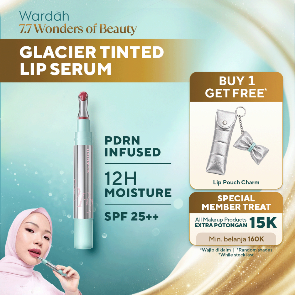 WARDAH PDRN Glacier Tinted Lip Serum with PDRN-infusion and SPF 25 -  Sensasi Dingin - Melembapkan M