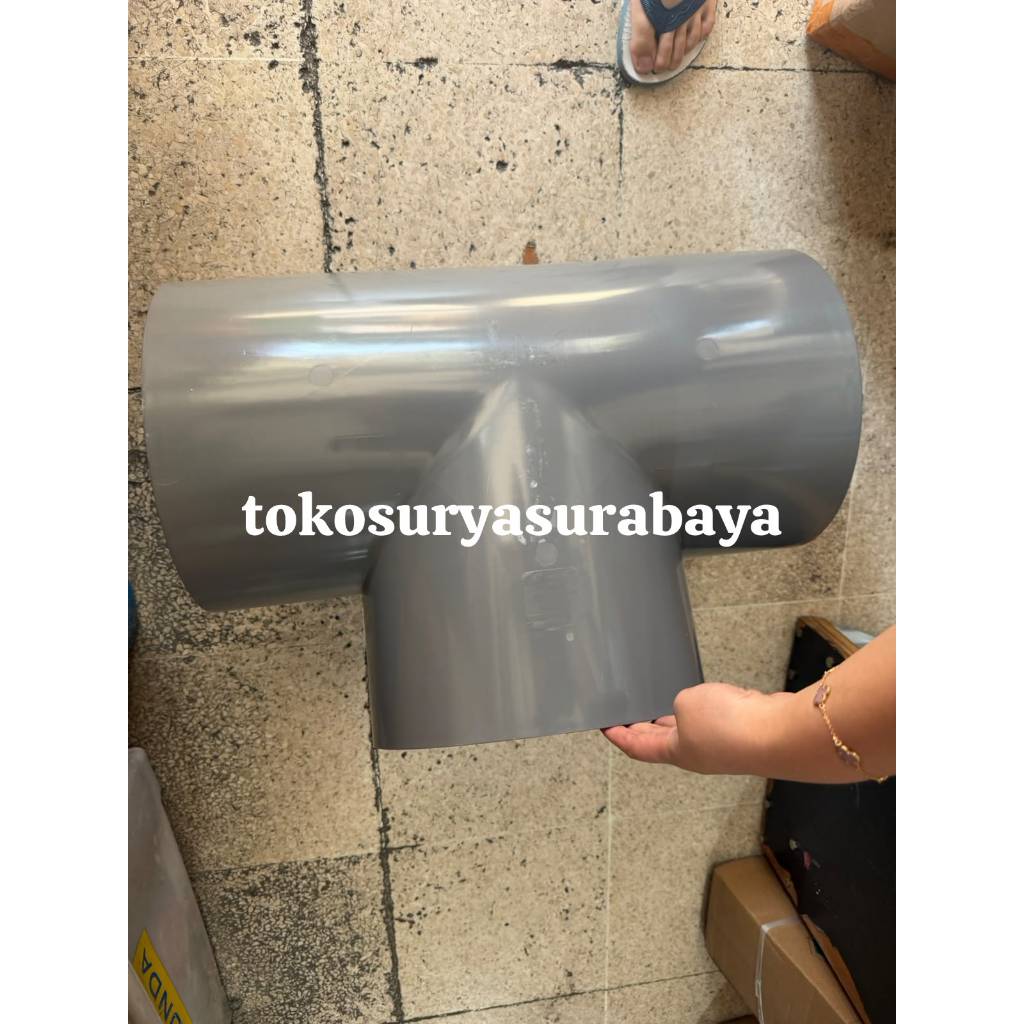 SAMBUNGAN PVC TEE 10" INCH DV FITTING PIPA PVC 10INCH 10 DIM TEE PIPA PVC 10 INCH BERKUALITAS BUKAN 