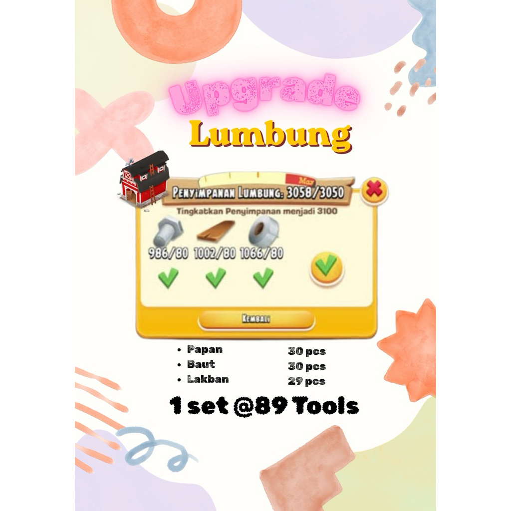 Paket penyimpanan hay   day