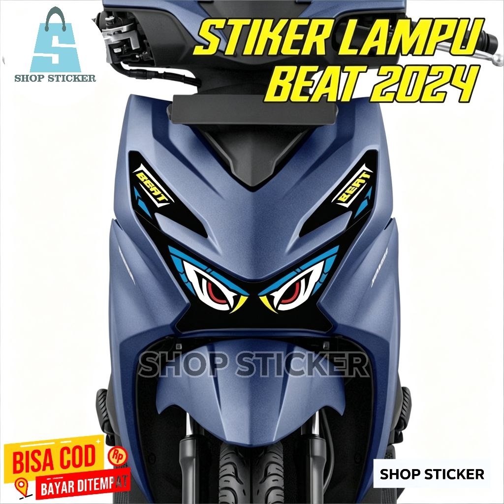 Sticker Variasi Lampu Alis Motor BEAT STREET, BEAT SPORTY 2024 2025 Terbaru