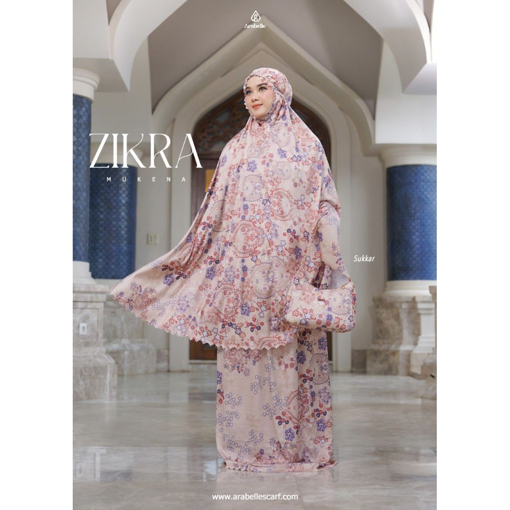 ARABELLE SCARF SERIES ZIKRA MUKENA DEWASA MATT SILKY PREMIUM BY ARABELLE SCRAF OFFICIAL SHOP KUDUS