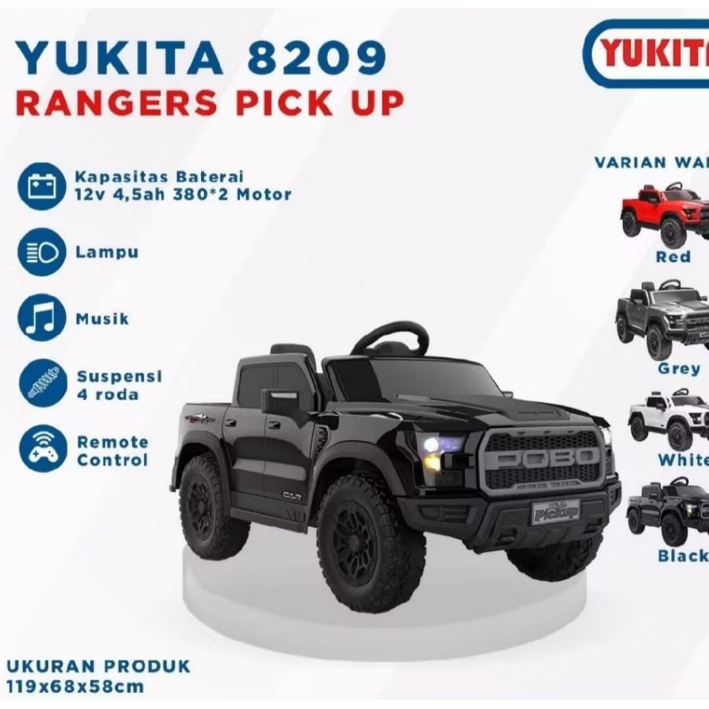 Mobil aki Yukita 8209 Rangers Pick up 12volt