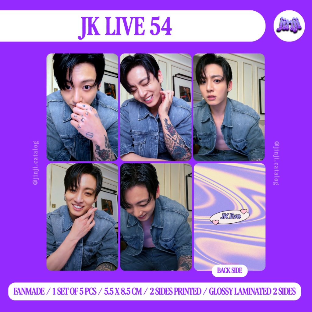 BTS - [1 SET ISI 5PCS] JUNGKOOK JK KOOKIE LIVE BANGTAN