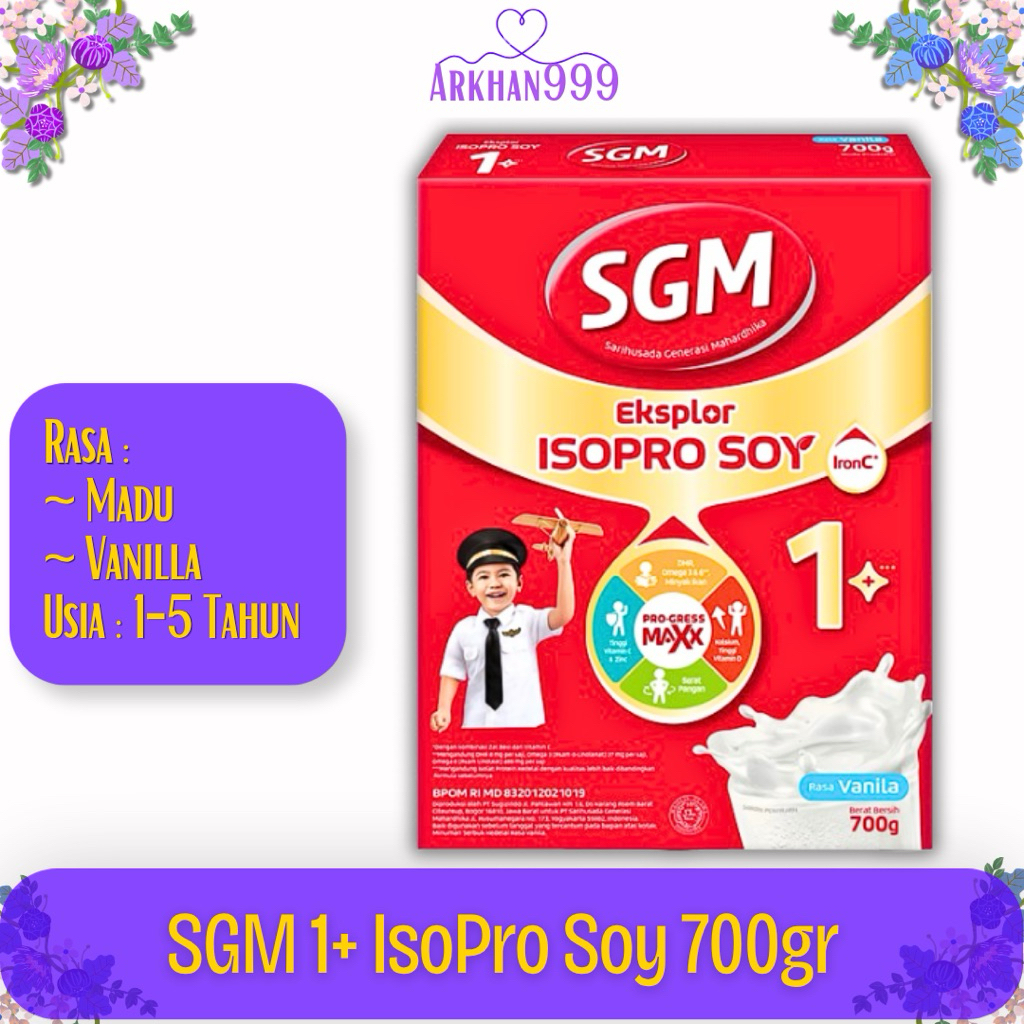 SGM Soya 1+ Vanilla 700gr - SGM Soya 1+ Madu 700gr