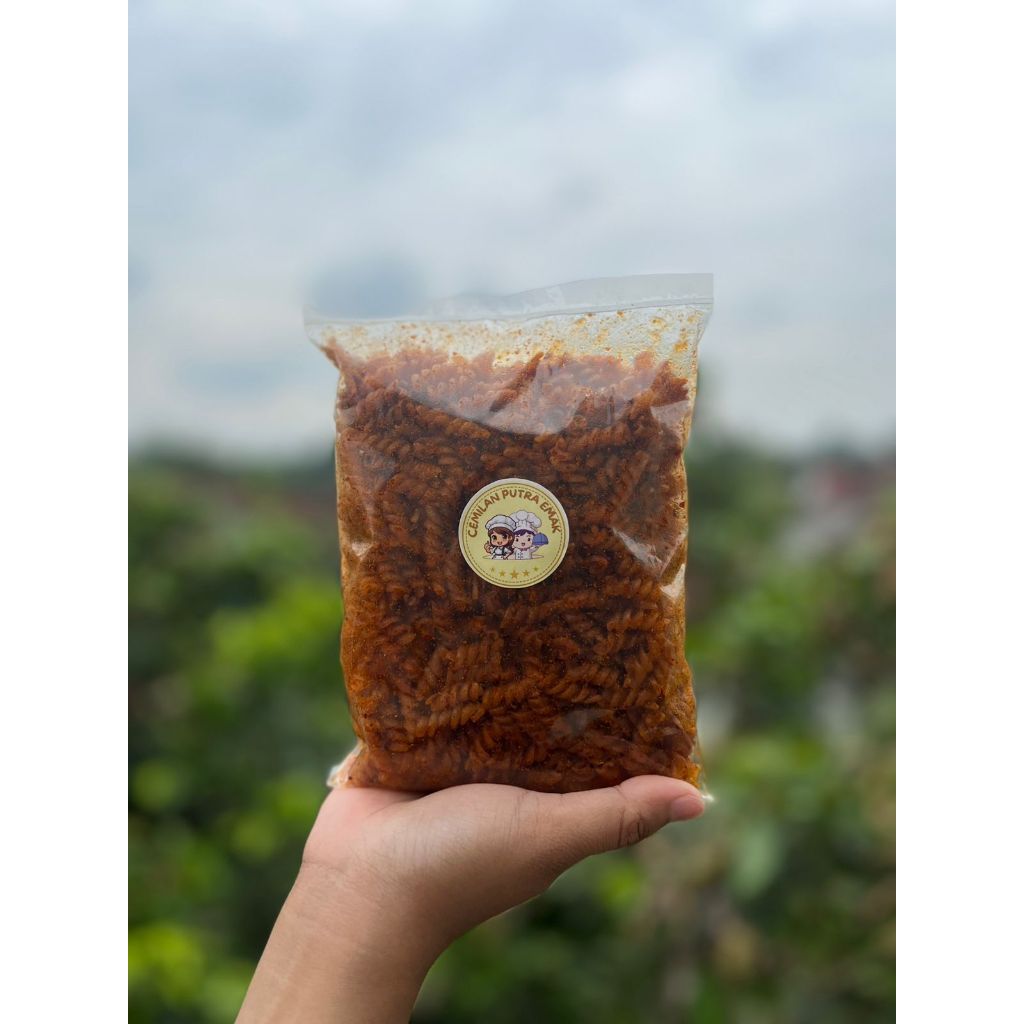 100 gr MAKARONI URIL SPIRAL RENYAH TIDAK KERAS FOOD SNACK