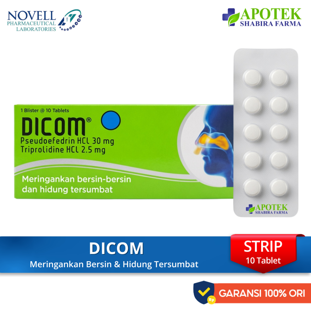 Dicom Tablet - Meringankan Bersin dan Hidung Tersumbat