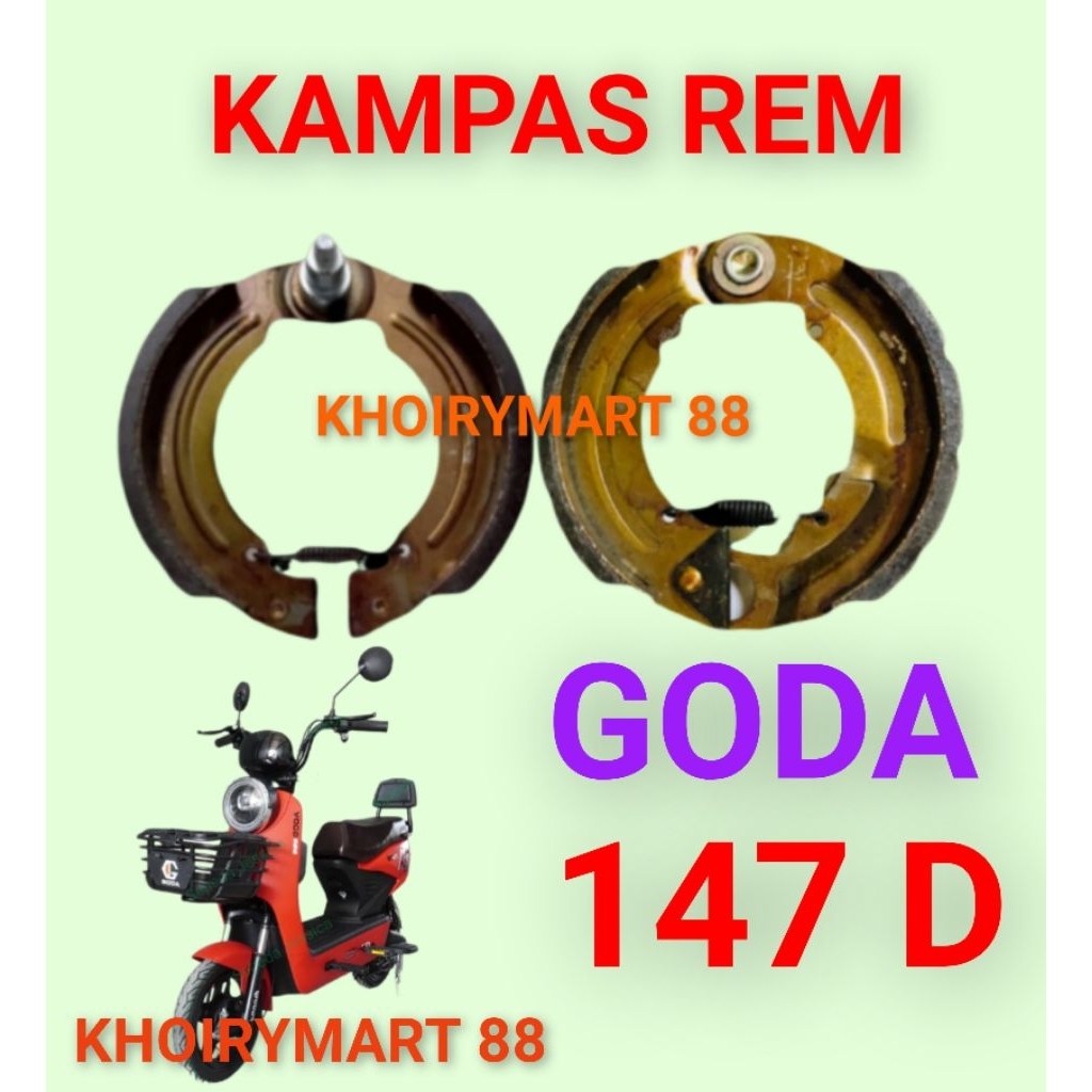 kampas rem goda 147 d kampas rem sepeda listrik goda 147 d