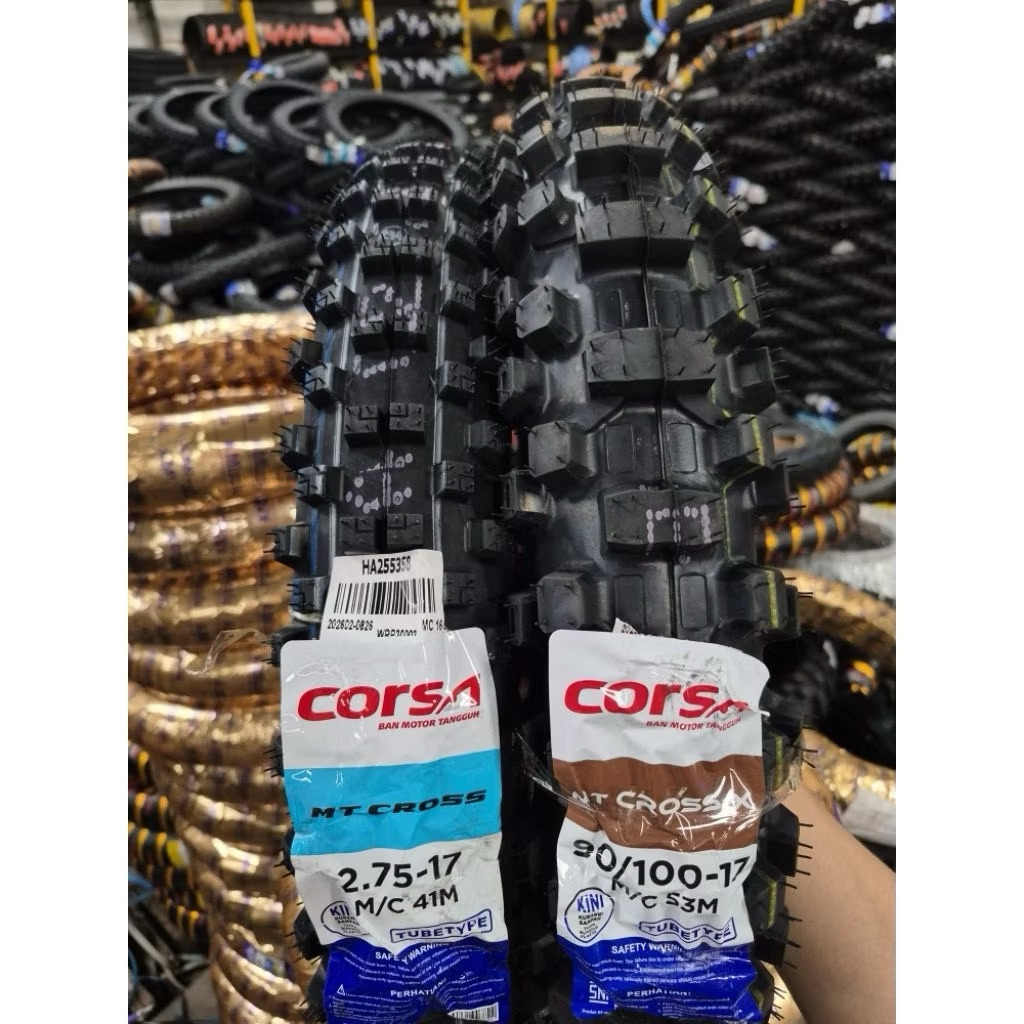 Cuci Gudang Paket Promo Ban Luar Corsa MT Cross 90/100-17 & 275-17 Tubetype Ban Luar Trail RBT GTX B