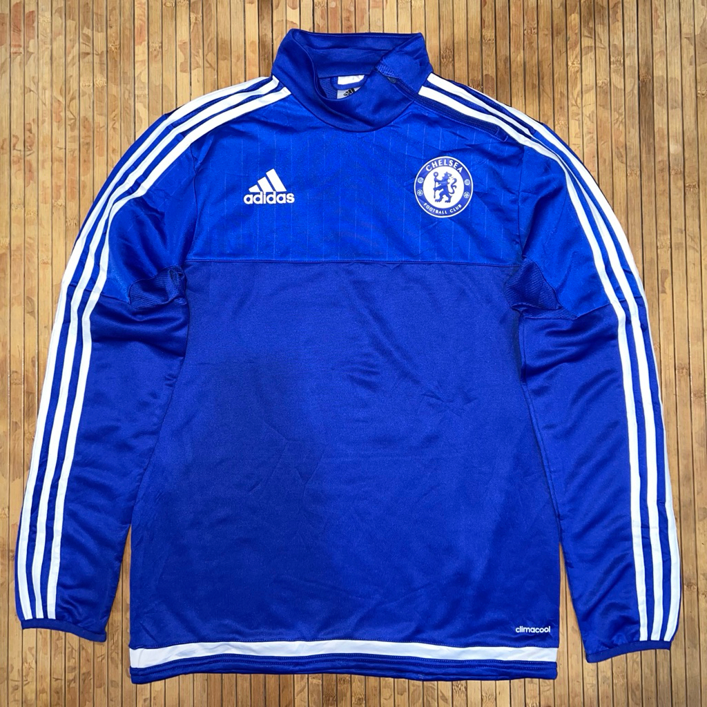 TRACKTOP ADIDAS ORIGINAL JERSEY CHELSEA TRAINING HOME 2015-2016 HALF ZIPPER CLIMACOOL TRACK JACKET