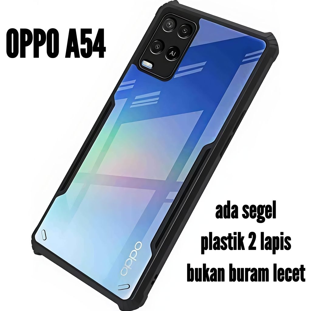 CASE OPPO A54 ARMOR ACRILIC CLEAR LIST BLACK