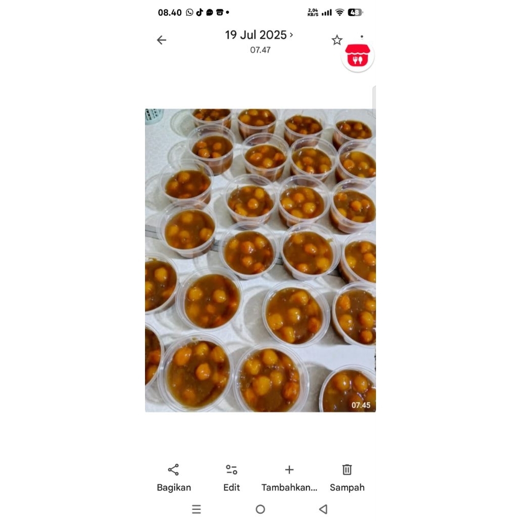 Bubur ubi candil 10 cup Surabaya
