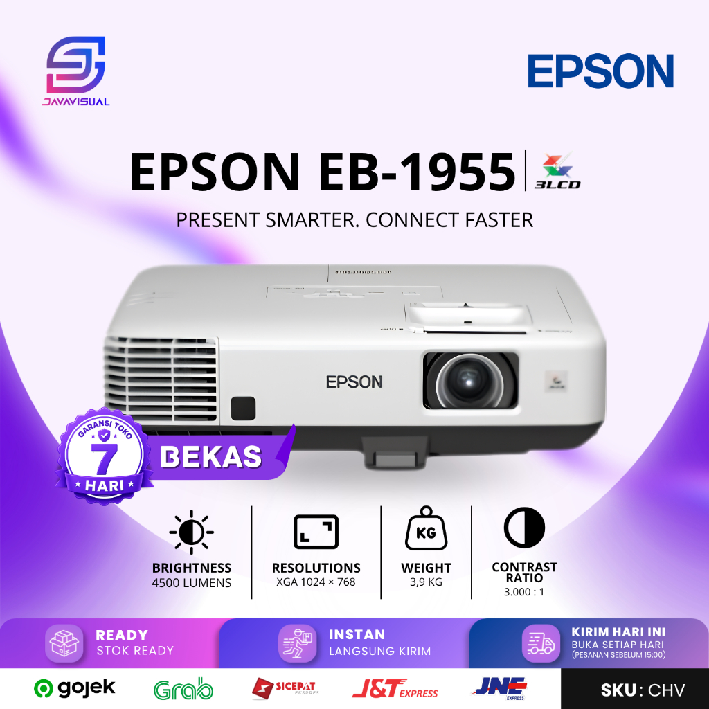 [JaVis] Proyektor Epson EB-1955 XGA LCD Projector 4500 HDMI 2nd Bekas