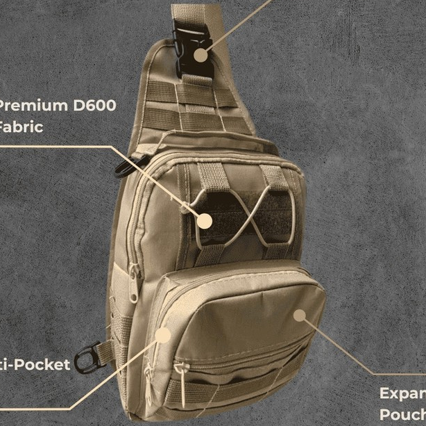 Tas Selempang Tactical Pria Sling Bag Army Loreng Militer Cowok Outdoor Premium D600