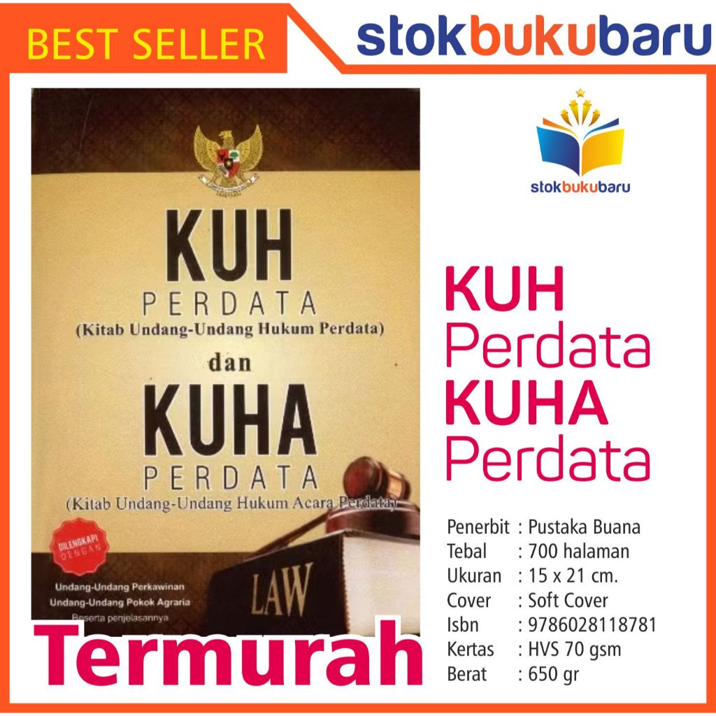 ORIGINAL KUH Perdata (Kitab Undang-Undang Hukum Perdata) dan KUHA Perdata (Kitab Undang-Undang Hukum