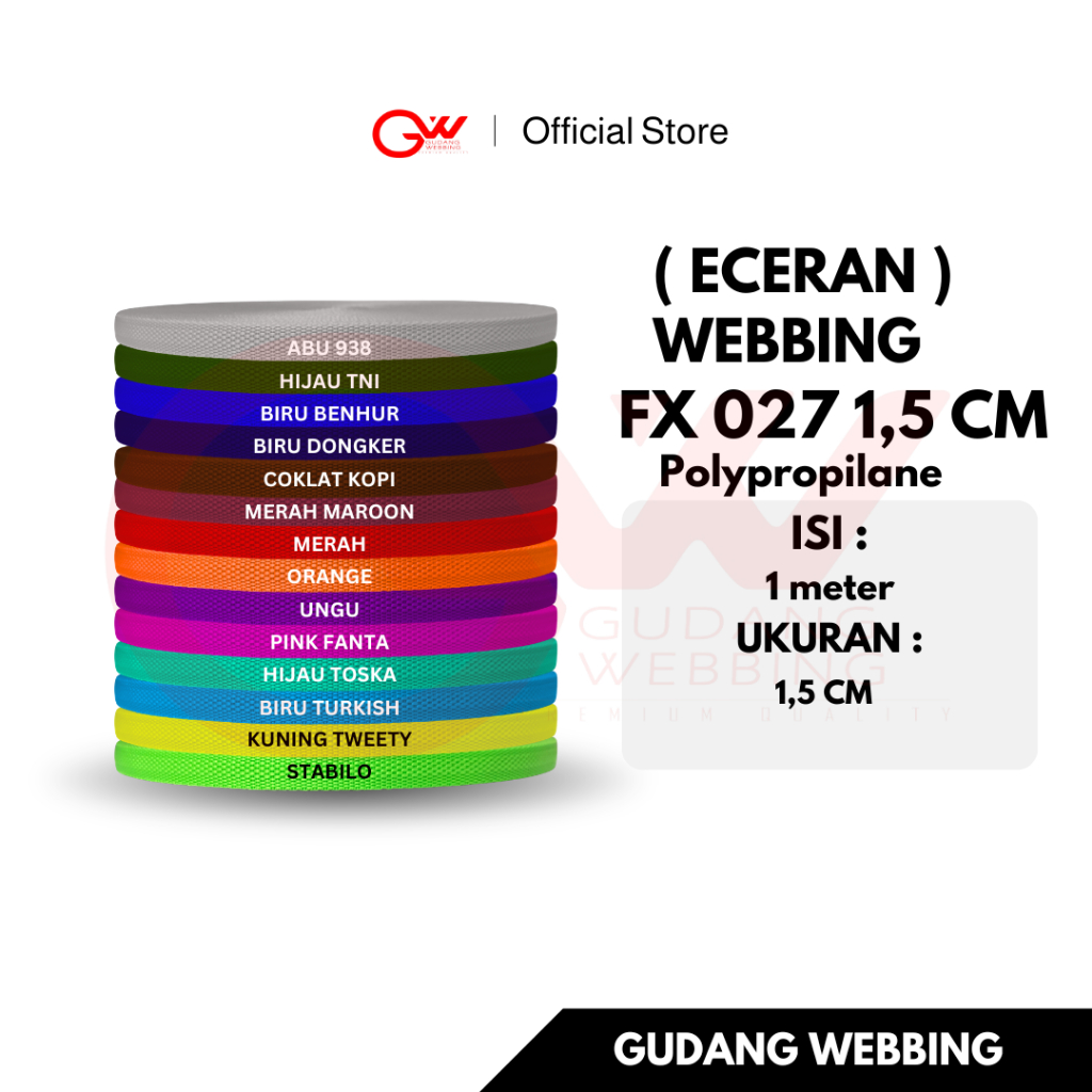 Tali Webbing - FX 027 1,5cm - ECERAN