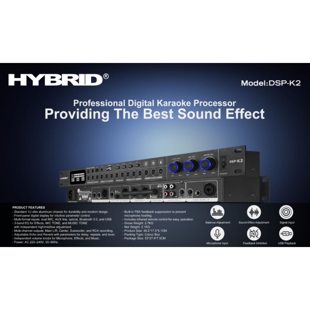 HYBRID DSP K2 DIGITAL KARAOKE/ Hybrid Dsp K2 Digital Karaoke/ hybrid dsp k2 digital karaoke