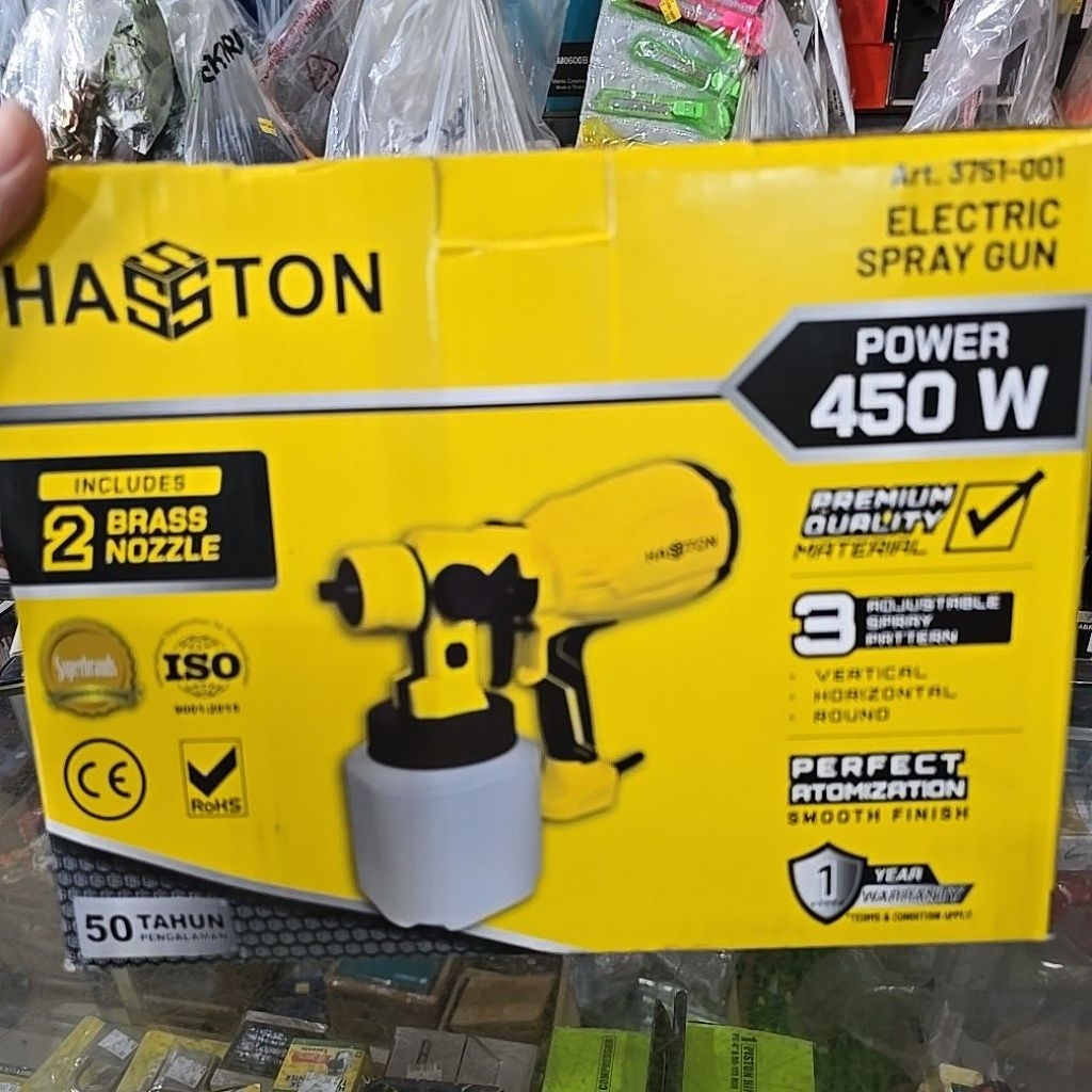 Spraygun Listrik Nozzle Jarum Kuningan Spray Gun Sprayer Alat Semprot Cat Elektrik hasston / spraygu