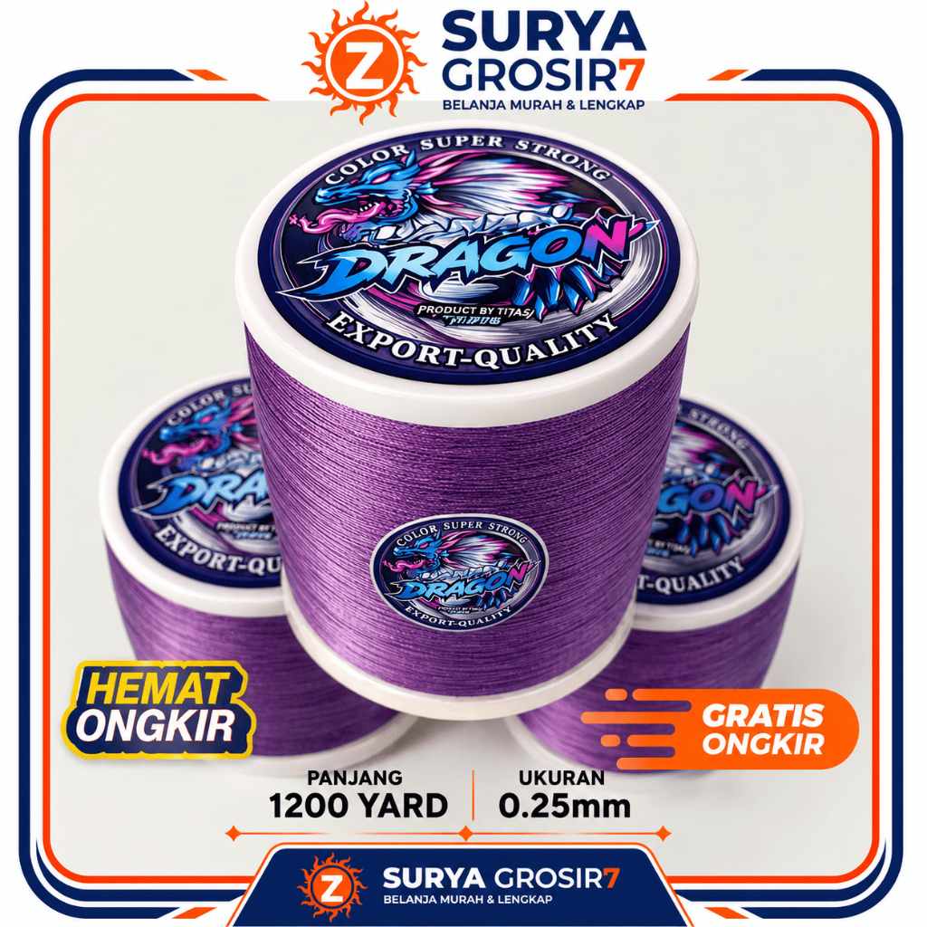 Gelasan Dragon 0.25 Senar Gelasan Super Tajam 1200 Yard full Treatment